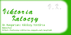 viktoria kaloczy business card