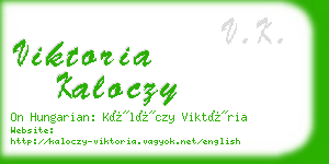 viktoria kaloczy business card